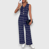 Jasmína - Two-Piece Set with V-Neck and Matching Trousers