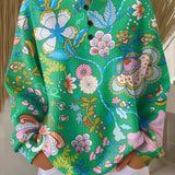 Elina | Sweater with Colourful Ethnic Floral Print