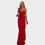 Elegant Ruffled Long Dress for Special Occasions