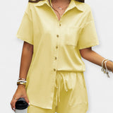 Karolína - Comfortable set with a shirt and shorts