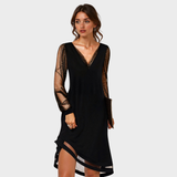 Classic V-Neck Evening Dress - Elegant Matilda Design