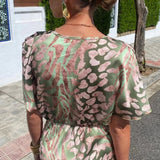 Twisted Dress with Draped V-Neck in Juliette Style