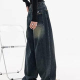 Washed Effect Vintage Baggy Boyfriend Jeans