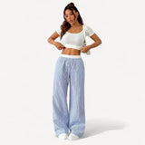 Davies | Striped Drawstring Lounge Pants – Relaxed Fit