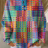 Rosa | Sweater with Colourful Checkered Design