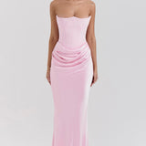Mia Strapless Corset Maxi Dress