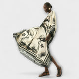 Melissa - Extra-large Flamingo Print Kaftan Maxi Dress