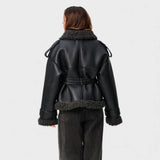 Grace | Shearling coat with belt