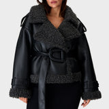 Grace | Shearling coat with belt