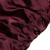 Burgundy Y2K Satin Asymmetrical Sleeveless Mini Dress