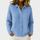 Tayla | Textured knitted coat with buttons