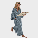 Elegant Mediterranean Long Kaftan Dress for Effortless Style