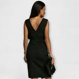 Desi - V-Neck Split Dress