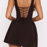 Olivia Mini Dress Chocolate