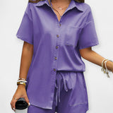 Karolína - Comfortable set with a shirt and shorts