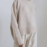 Oversized Crewneck Knit Sweater