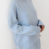 Oversized Crewneck Knit Sweater