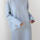 Oversized Crewneck Knit Sweater