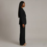 Isabella Tailored Fit Blazer Wide Leg Trousers Two-Piece Set | Solid Button Front Women’s Suit Set