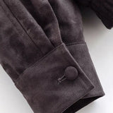 Faux Suede Bomber Jacket with Modern Utility Fit