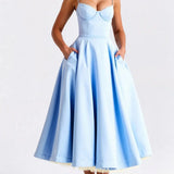 Isolde Elegant Tulle Midi Dress