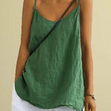 Jannat Top | Spaghetti Strap Summer Linen Top