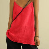 Jannat Top | Spaghetti Strap Summer Linen Top