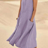 Josephine Dress | Sleeveless Cotton Linen Summer Dress