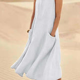 Josephine Dress | Sleeveless Cotton Linen Summer Dress