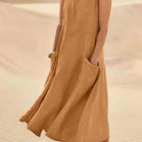 Josephine Dress | Sleeveless Cotton Linen Summer Dress
