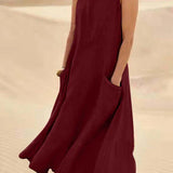 Josephine Dress | Sleeveless Cotton Linen Summer Dress