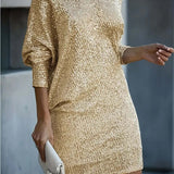 Julia Dress | Party Dress With Contrasting Sequins
