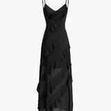 Elegant Ruffled Long Dress for Special Occasions