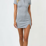 Lila Classic Collar Bodycon Mini Dress