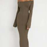 Alice Elegant Off-Shoulder Maxi Dress