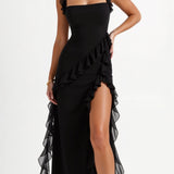 Amelia Elegant Ruffled Maxi Dress