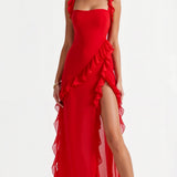 Amelia Elegant Ruffled Maxi Dress