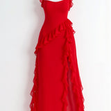 Amelia Elegant Ruffled Maxi Dress
