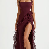 Amelia Elegant Ruffled Maxi Dress