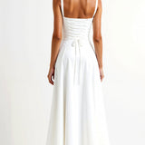 Lila Elegant Sweetheart Midi Dress