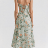 Eleanor Romantic Floral Print Midi Sundress