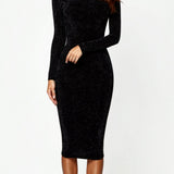 Isabella Shimmer Bodycon Midi Dress
