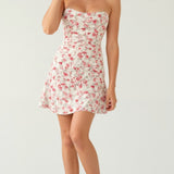 Lila Strapless Flared Mini Dress