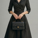 Women’s Ascot Elegant Wrap Midi Dress with Flared Skirt