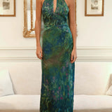 Monet Inspired Party Maxi Dress