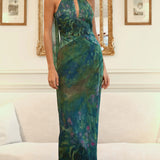 Monet Inspired Party Maxi Dress