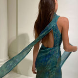 Monet Inspired Party Maxi Dress
