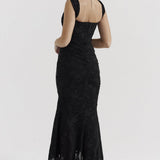 Floral Print Maxi Dress with Flowing Silhouette and Sleeveless Design