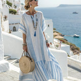Elegant Mediterranean Long Kaftan Dress for Effortless Style