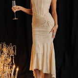 Floral Print Maxi Dress with Flowing Silhouette and Sleeveless Design